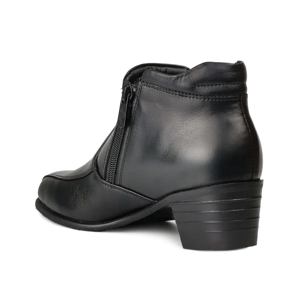 Black Hammer Women Formal Mid Cut with Double Zip Shoes BH3852-TY