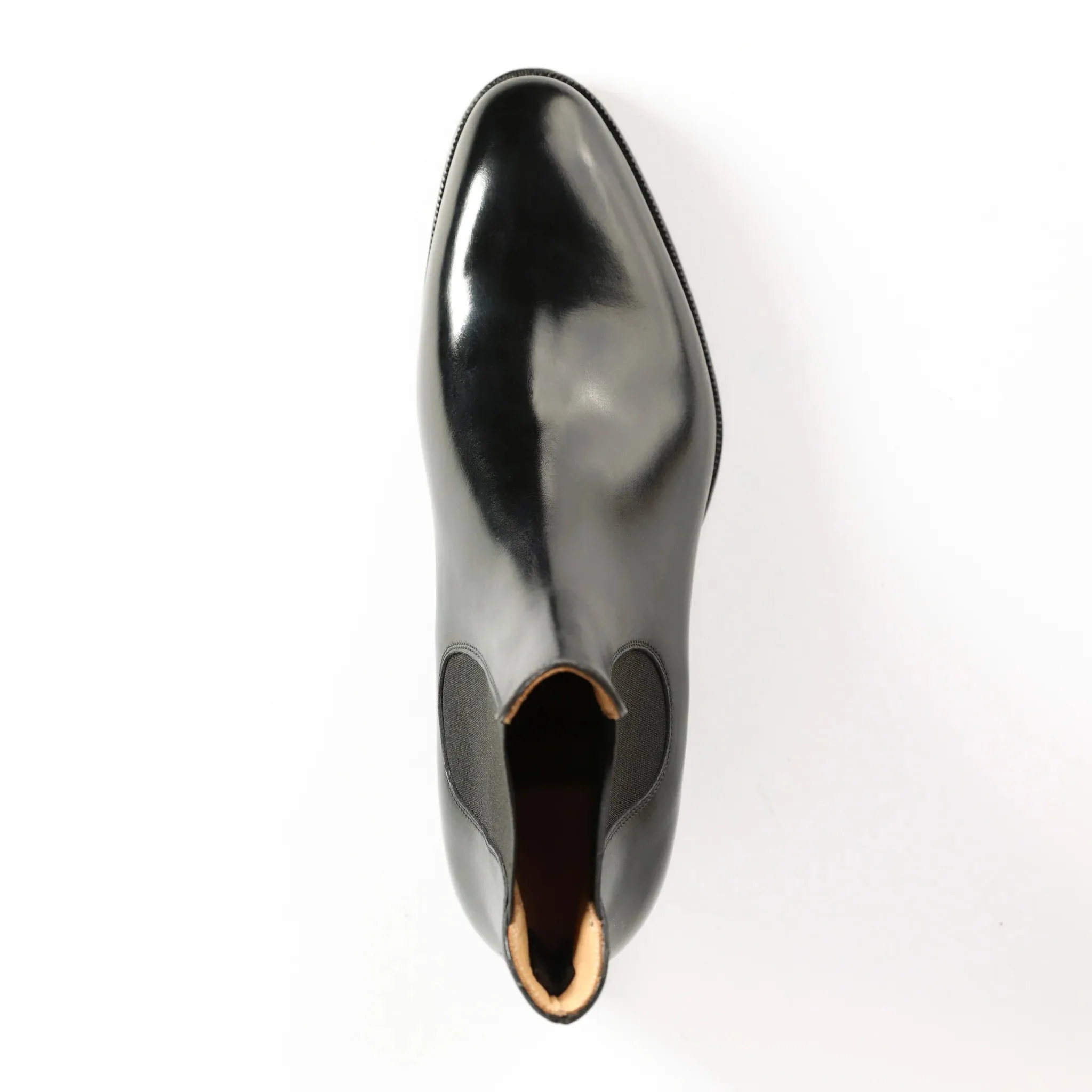 Black Leather Fenland Slip On Chelsea Boots