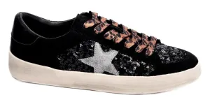 Black Sequin Sneaker by Corkys