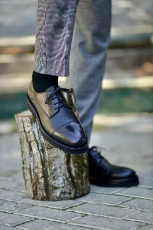 Black Toe Brogue Derby Laces