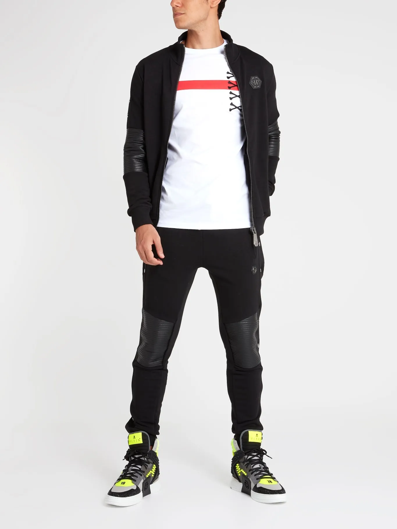 Black Zip-Up Track Jacket