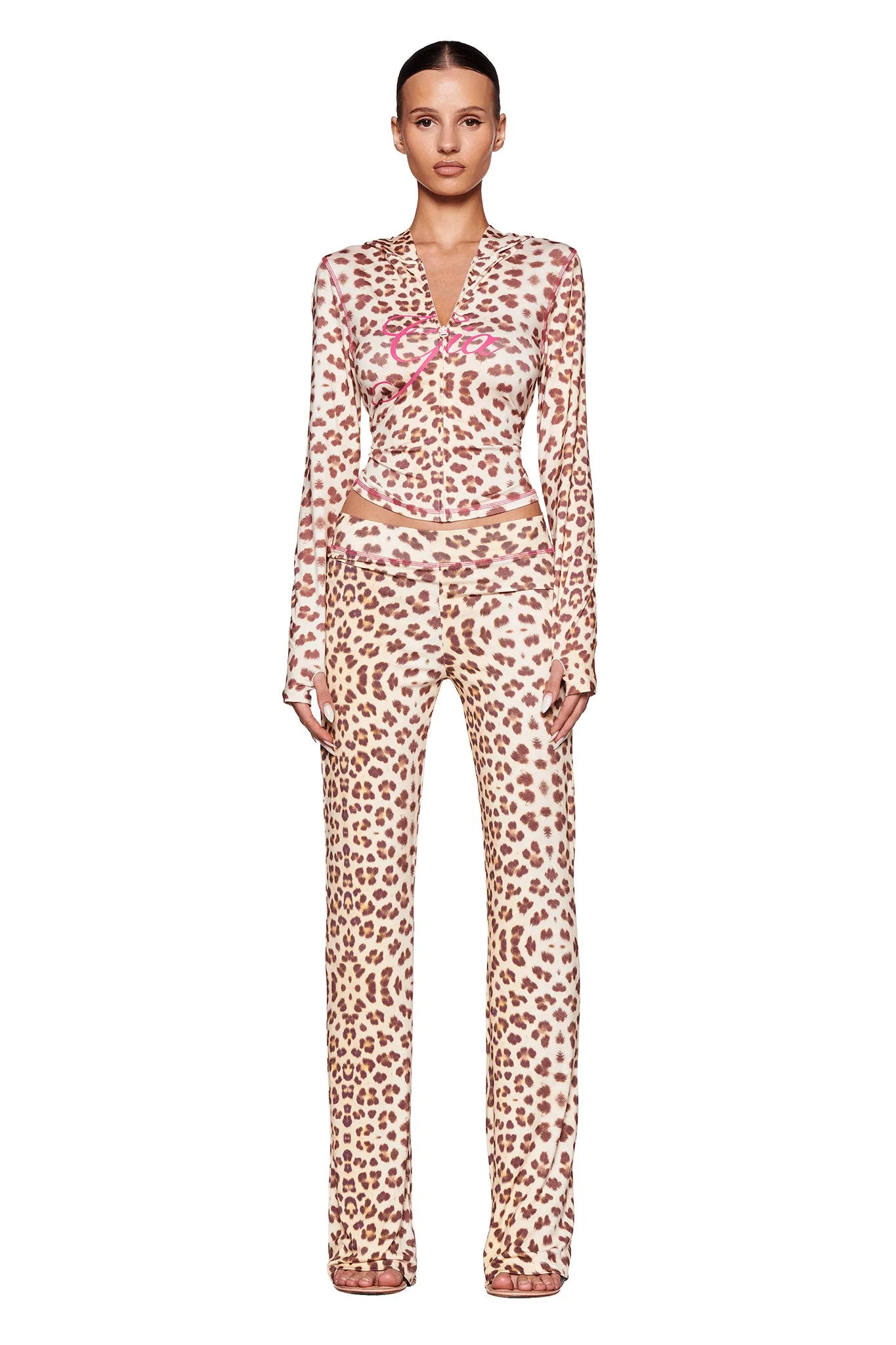 BLARE TRACKPANT - NEUTRAL : LEOPARD : WILD CARD