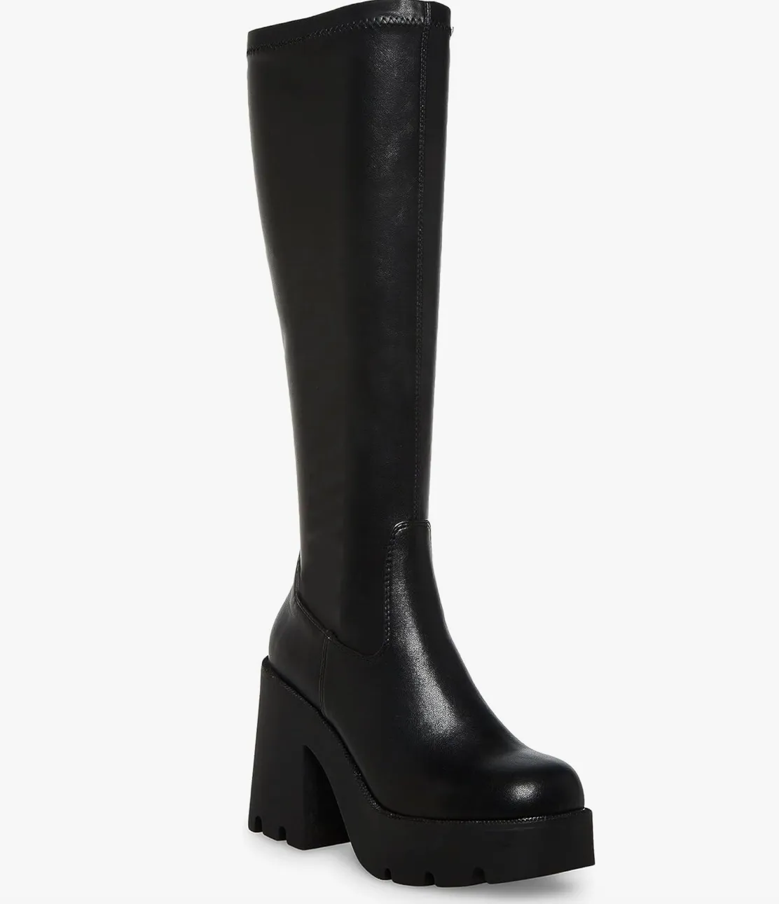 Block Heel Knee High Bootie
