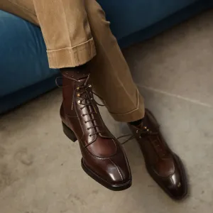 Brown Leather Vieste Lace Up Derby Boots - Boots