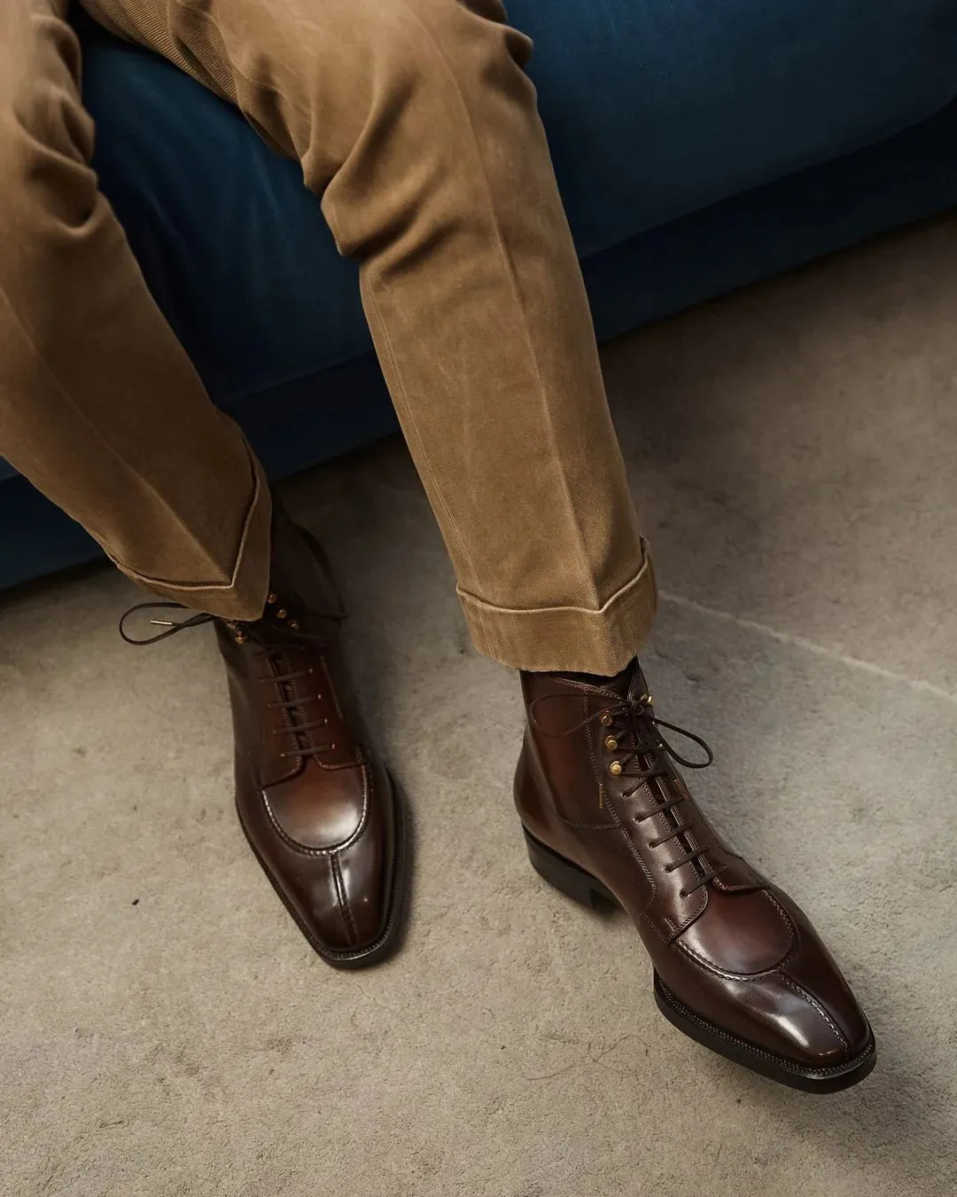 Brown Leather Vieste Lace Up Derby Boots - Boots