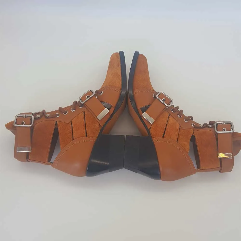 Brown Rylee Cut Out Boots