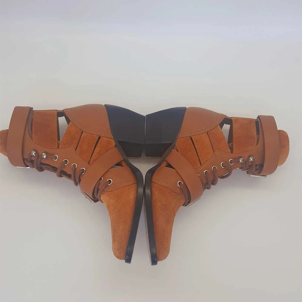 Brown Rylee Cut Out Boots