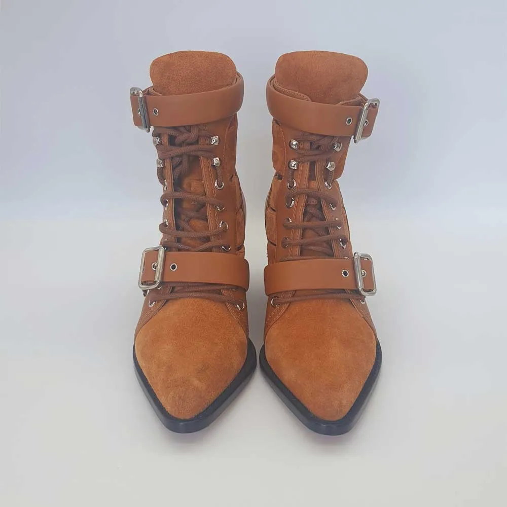 Brown Rylee Cut Out Boots