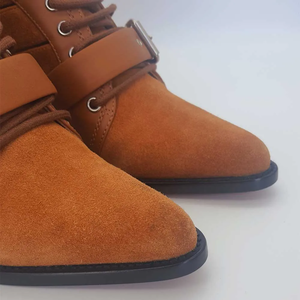 Brown Rylee Cut Out Boots