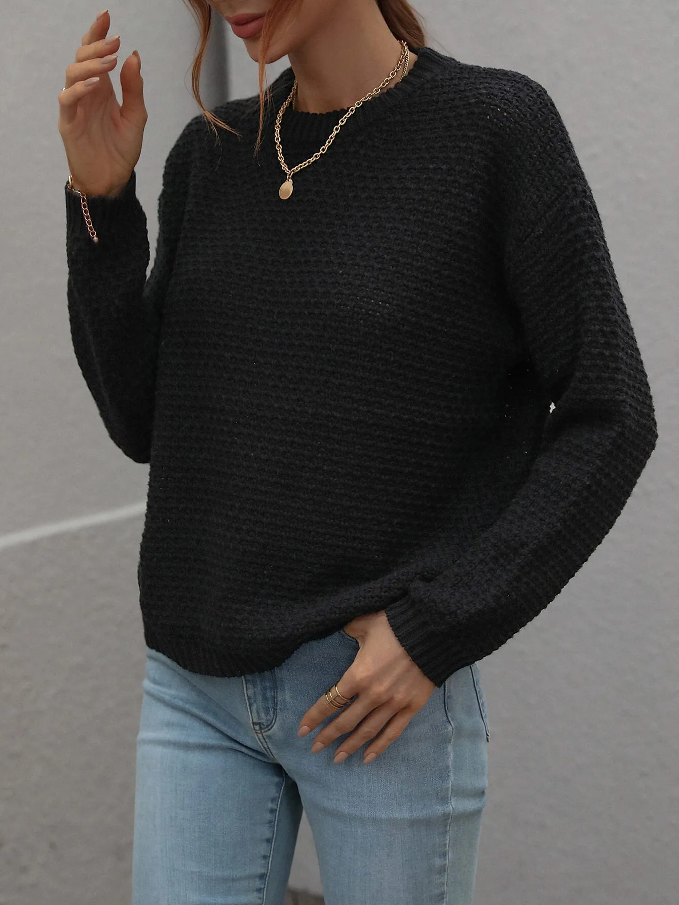 Caught Knit Top - Black
