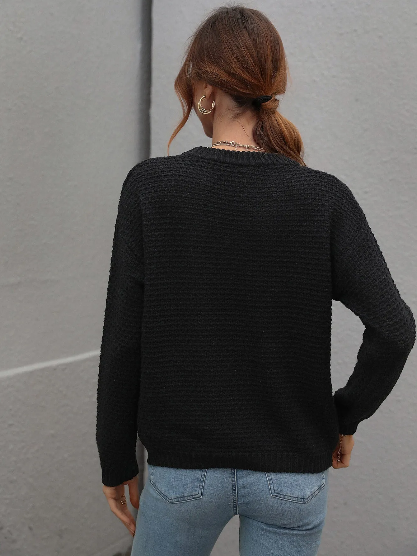 Caught Knit Top - Black