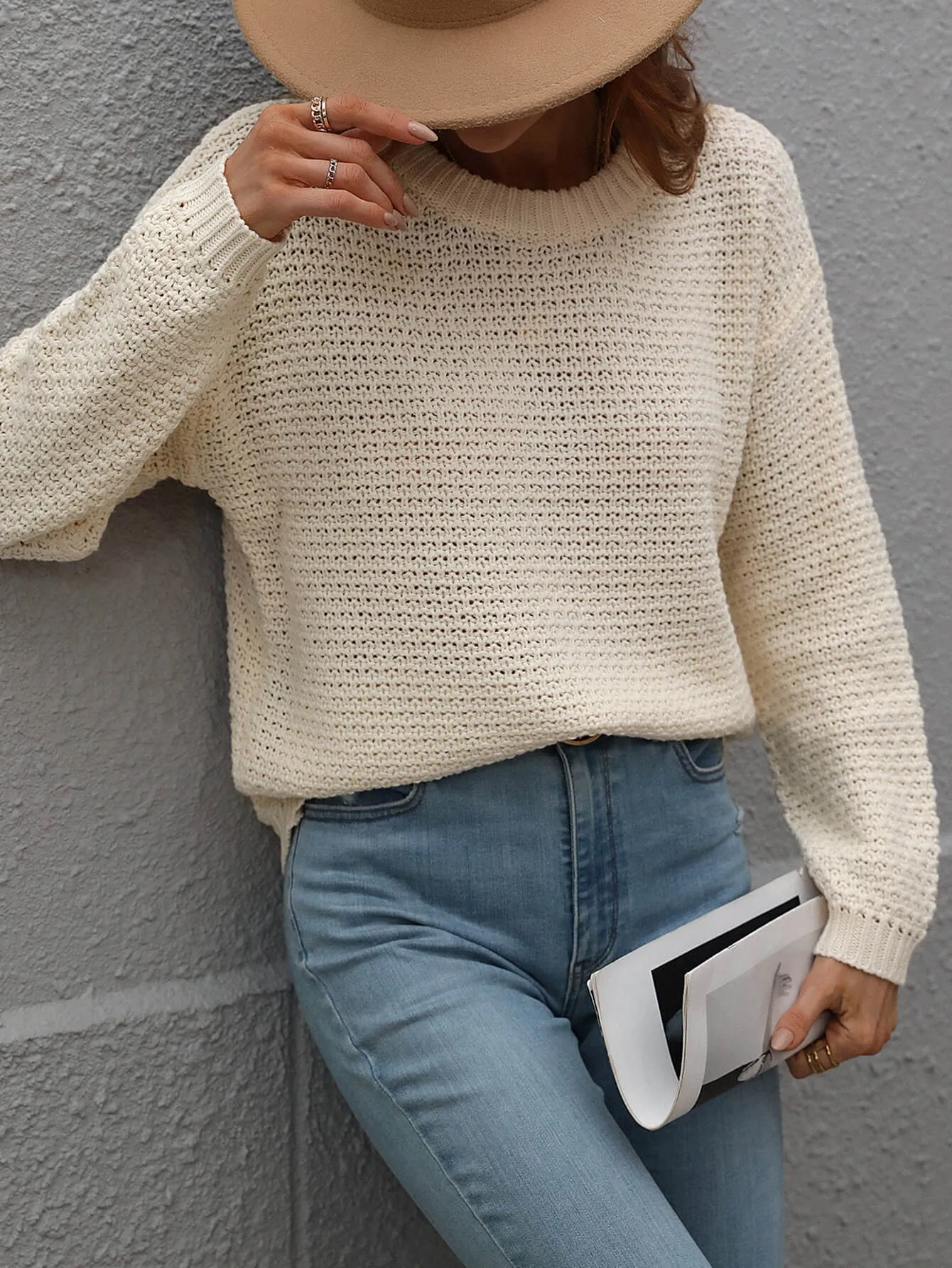 Caught Knit Top - Cream