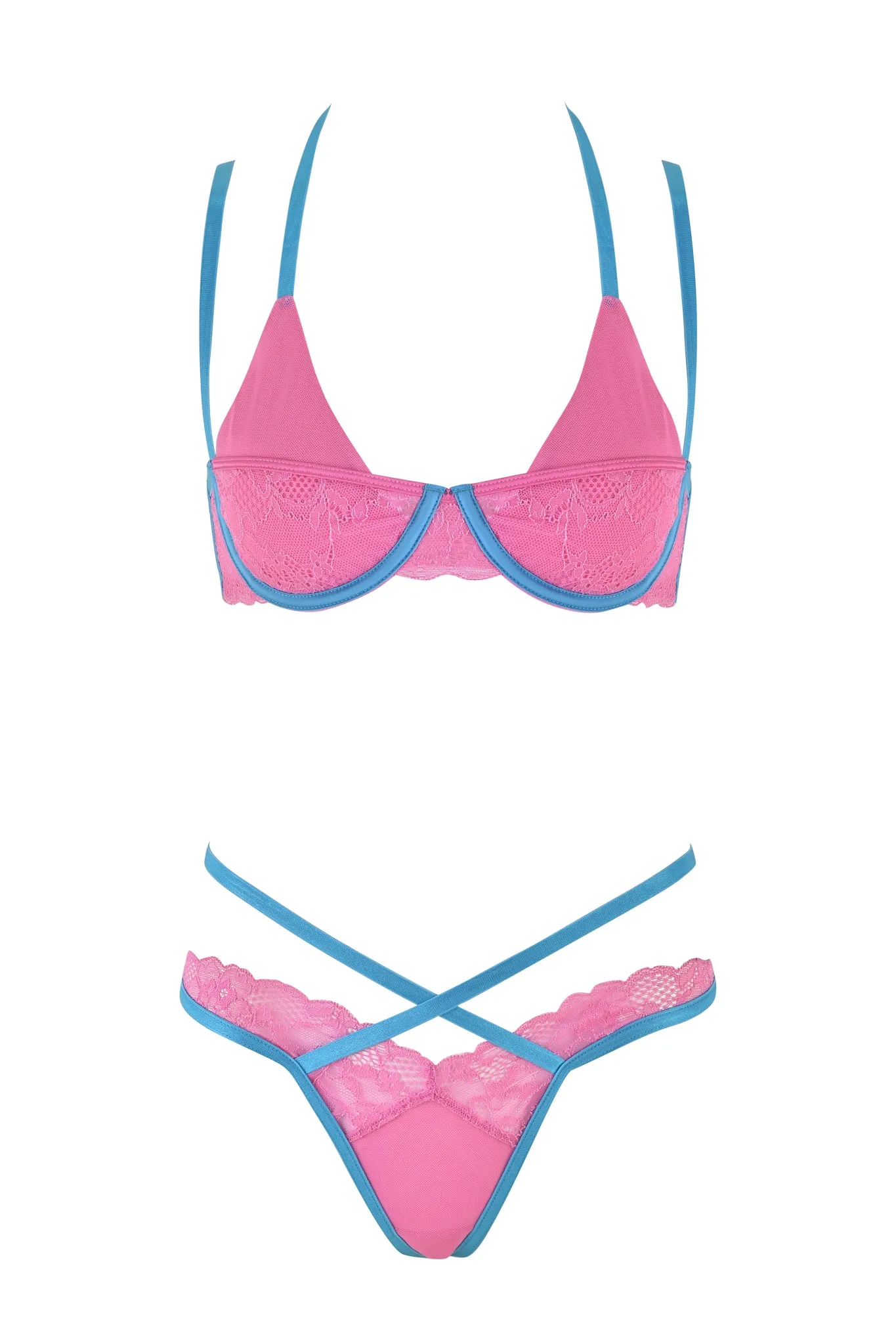 CHANTEL SET - PINK : BABY BLUE