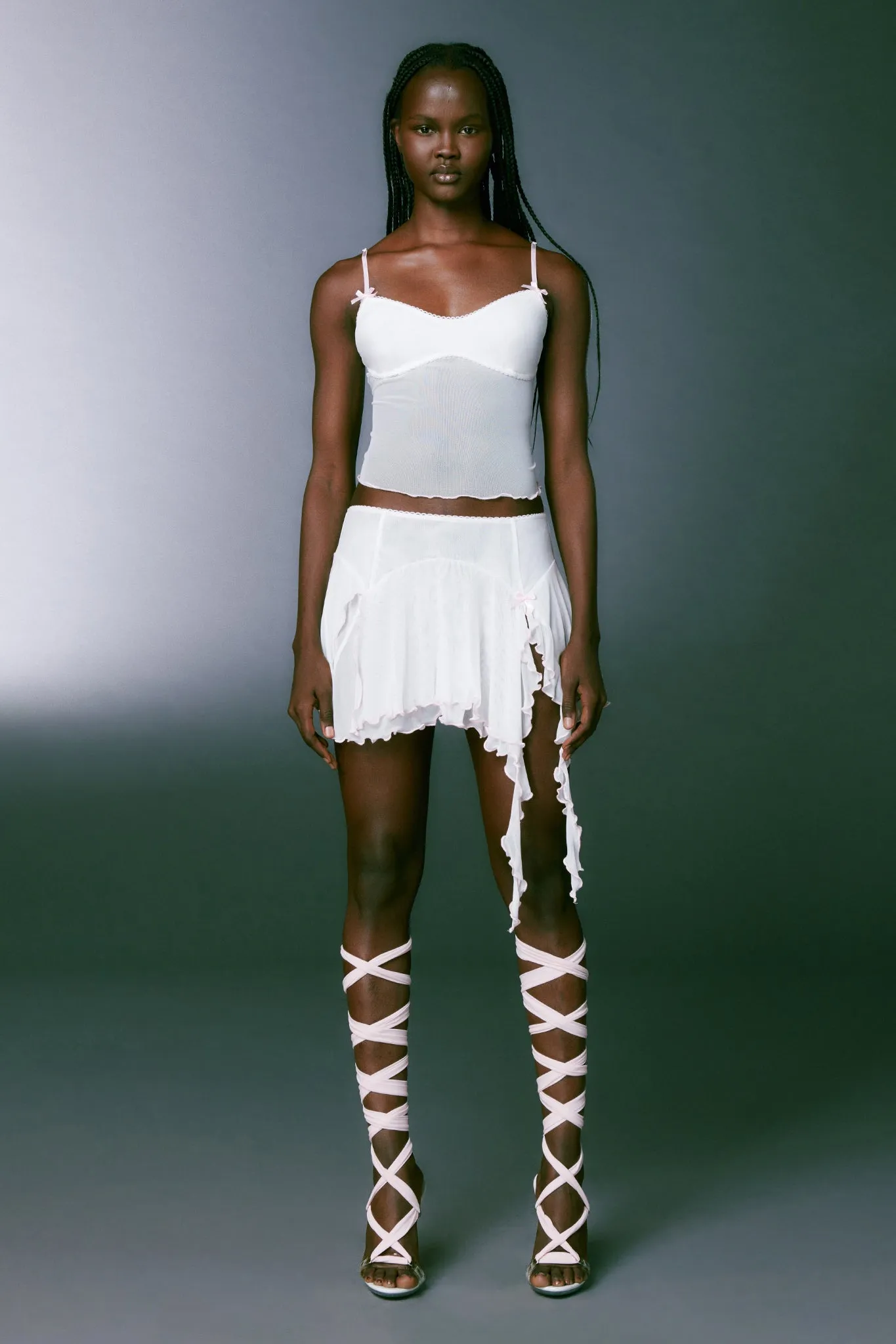 CHERIE TOP - WHITE/PINK