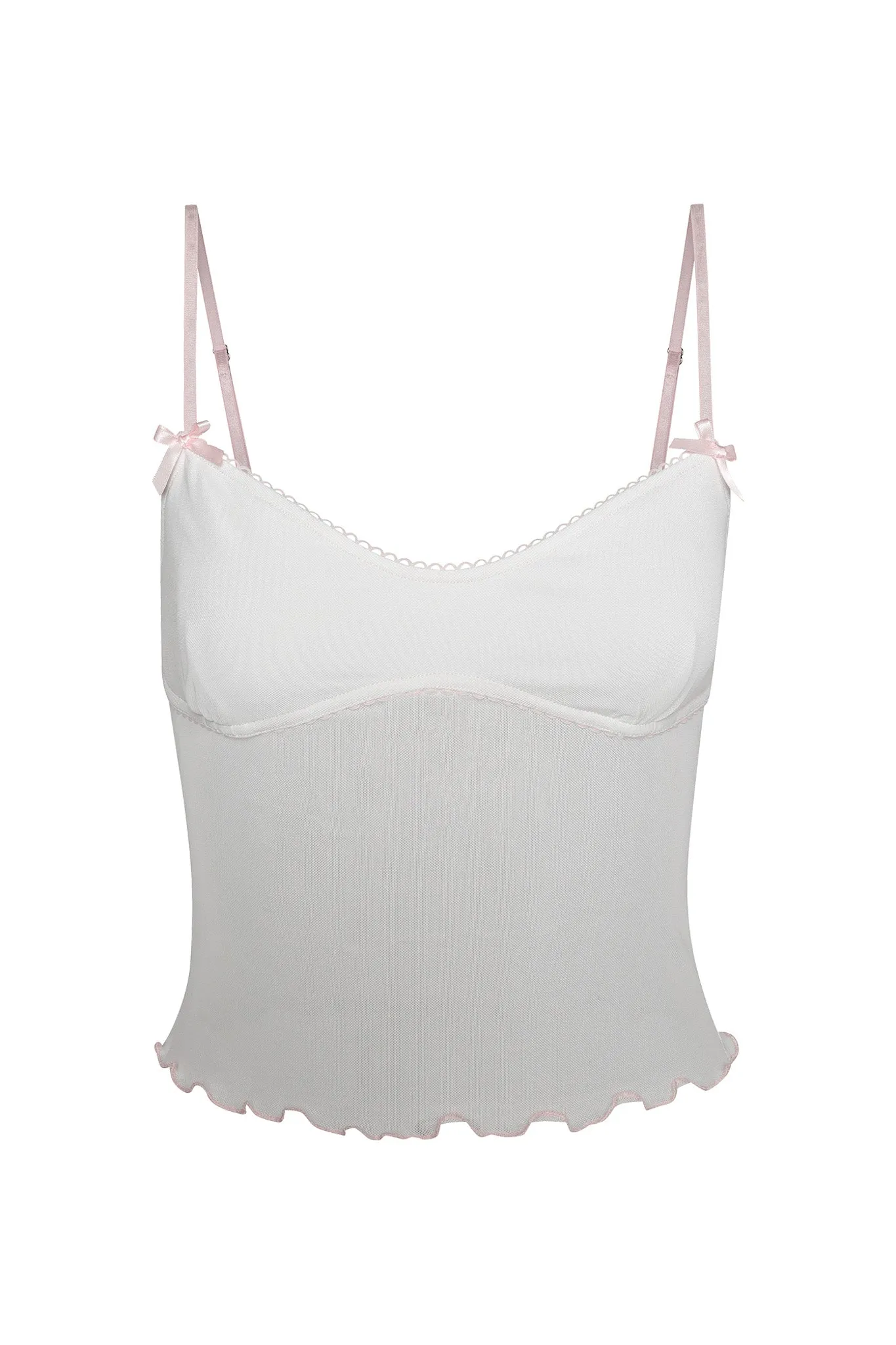 CHERIE TOP - WHITE/PINK