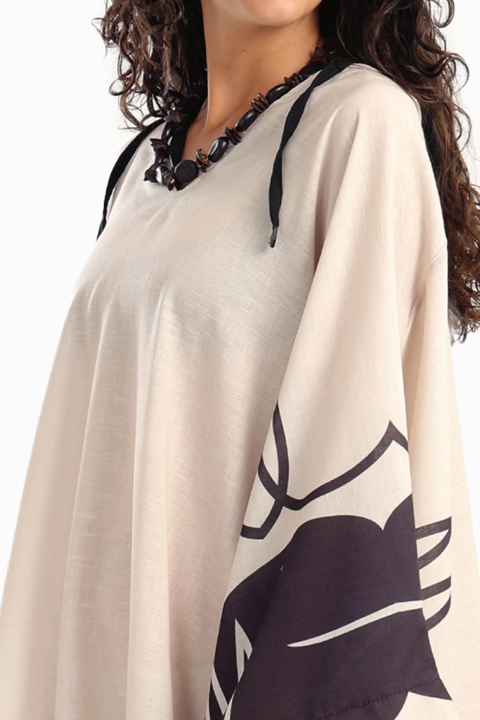 Chic Printed Hooded Abaya