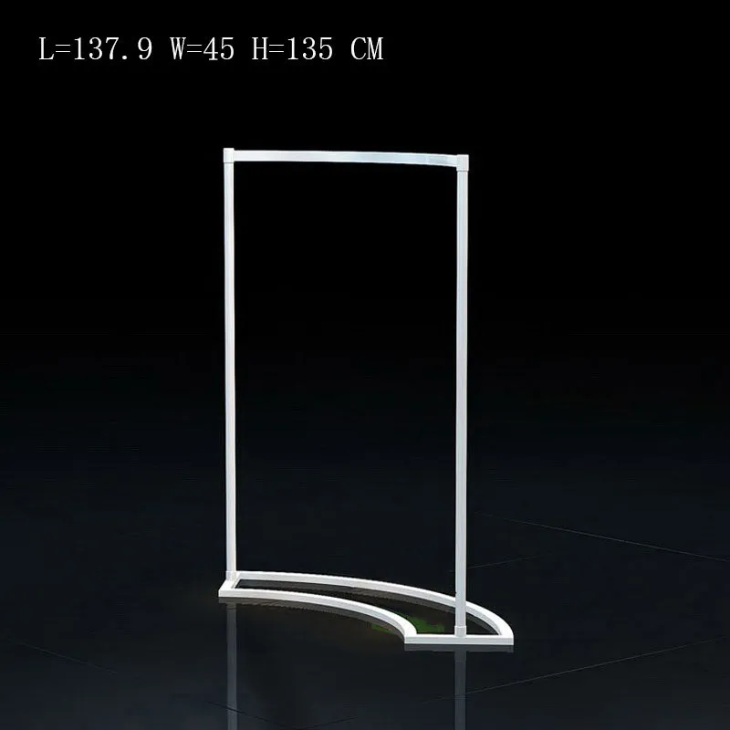 Clothing Shop Display Rack Floor Standing Clothes Rack Gantry Rack Curved Side Hanging