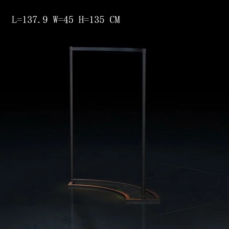 Clothing Shop Display Rack Floor Standing Clothes Rack Gantry Rack Curved Side Hanging