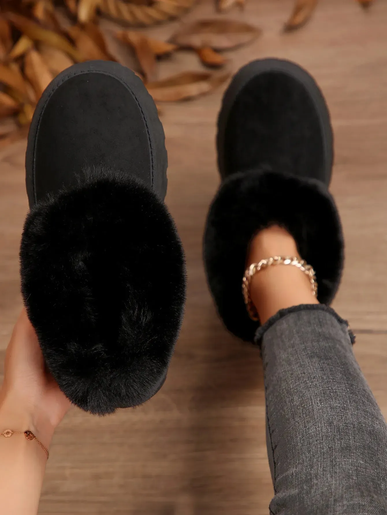 Cozy Winter Cotton Booties for Women