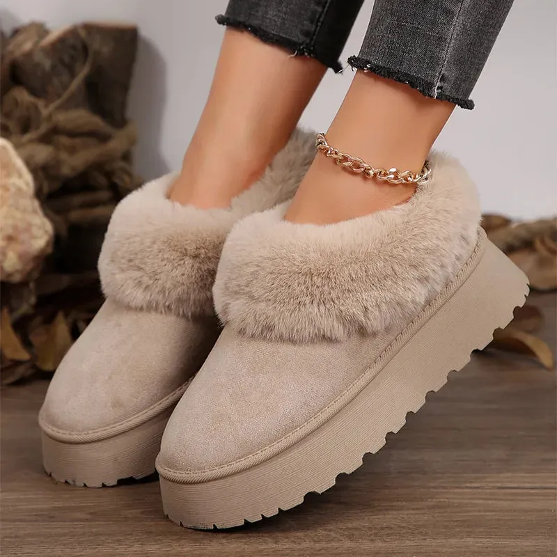 Cozy Winter Cotton Booties for Women
