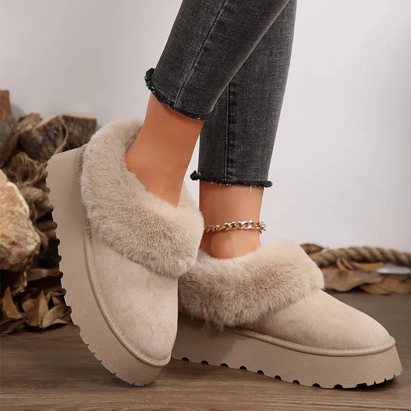 Cozy Winter Cotton Booties for Women