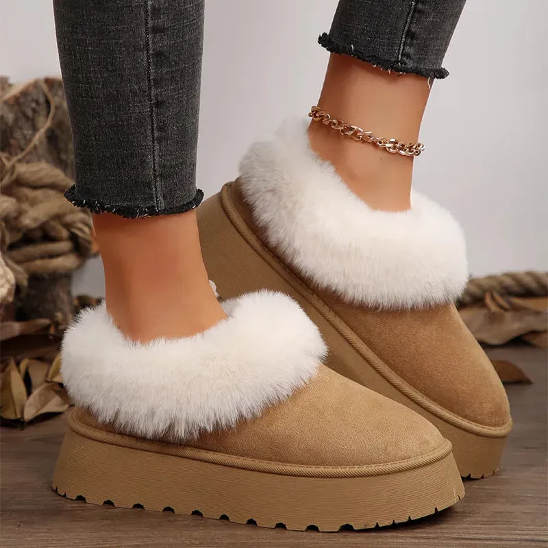 Cozy Winter Cotton Booties for Women