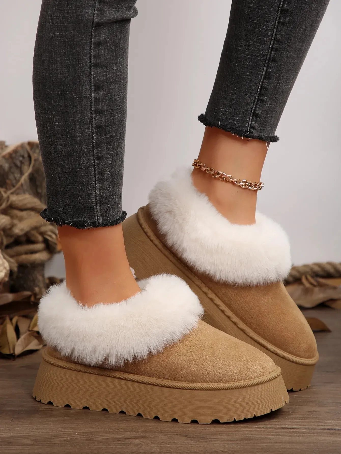 Cozy Winter Cotton Booties for Women