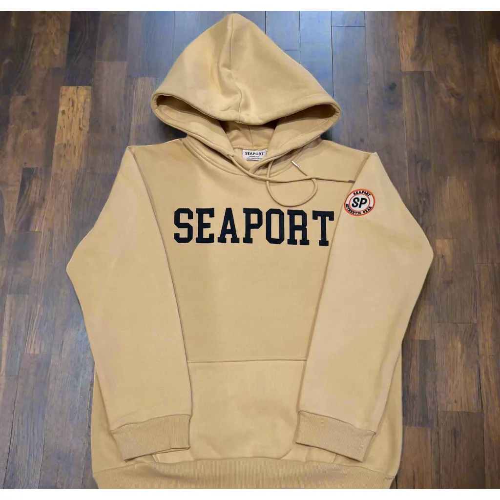Cream Heavyweight Pullover Hoodie – Soft, Warm, Durable Cotton Sweatshirt