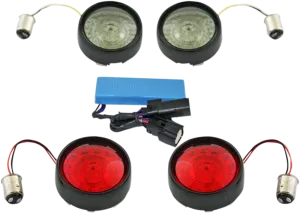 Custom Dynamics Complete Front & Rear Turn Signal Conversion Kit with Bullet Bezel Lenses