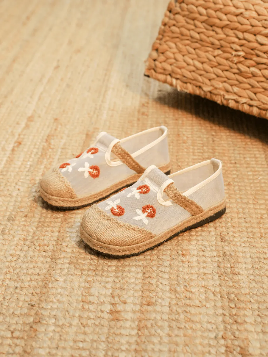 Daisy Embroidered Espadrille Linen Loafer