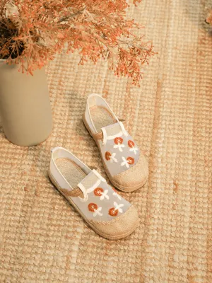 Daisy Embroidered Espadrille Linen Loafer