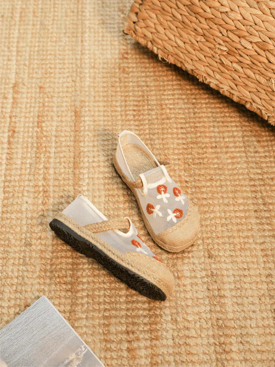 Daisy Embroidered Espadrille Linen Loafer
