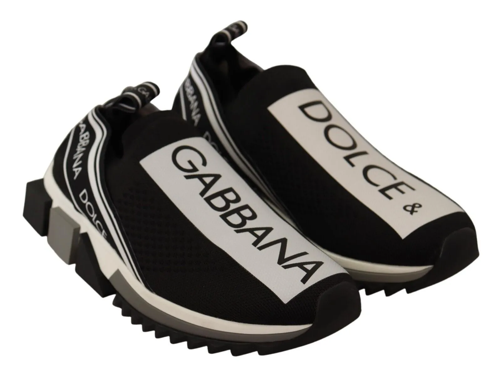Dolce & Gabbana Chic Monochrome Sorrento Slip-On Sneakers