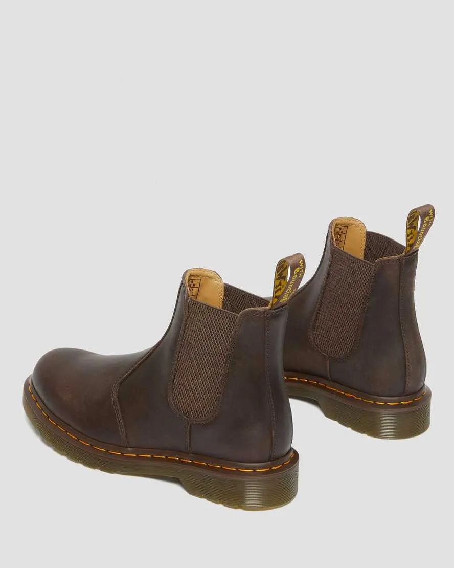 Dr Martens 2976 Brown Leather Chelsea Boots Crazy Horse