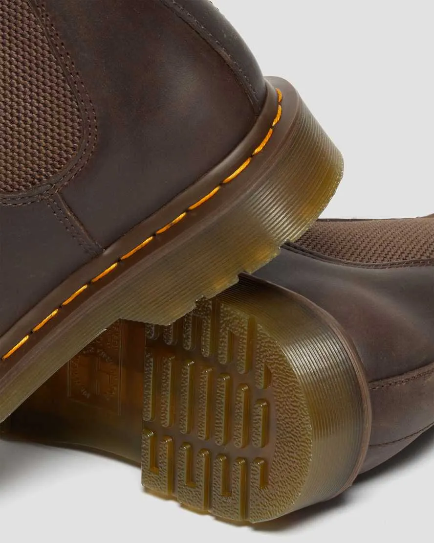 Dr Martens 2976 Brown Leather Chelsea Boots Crazy Horse