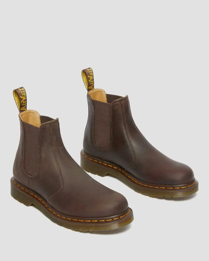 Dr Martens 2976 Brown Leather Chelsea Boots Crazy Horse