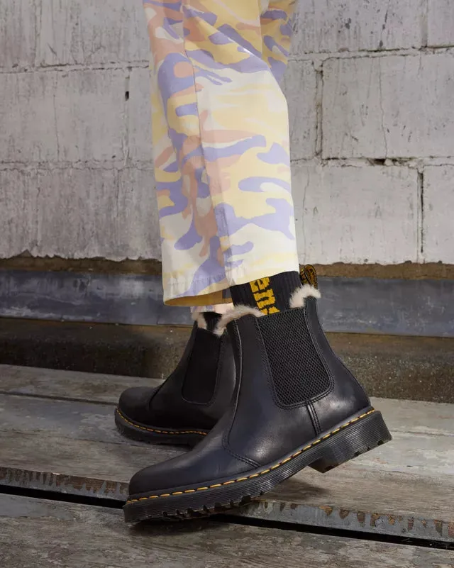 Dr Martens 2976 Leonore Faux Fur Lined Boots Black