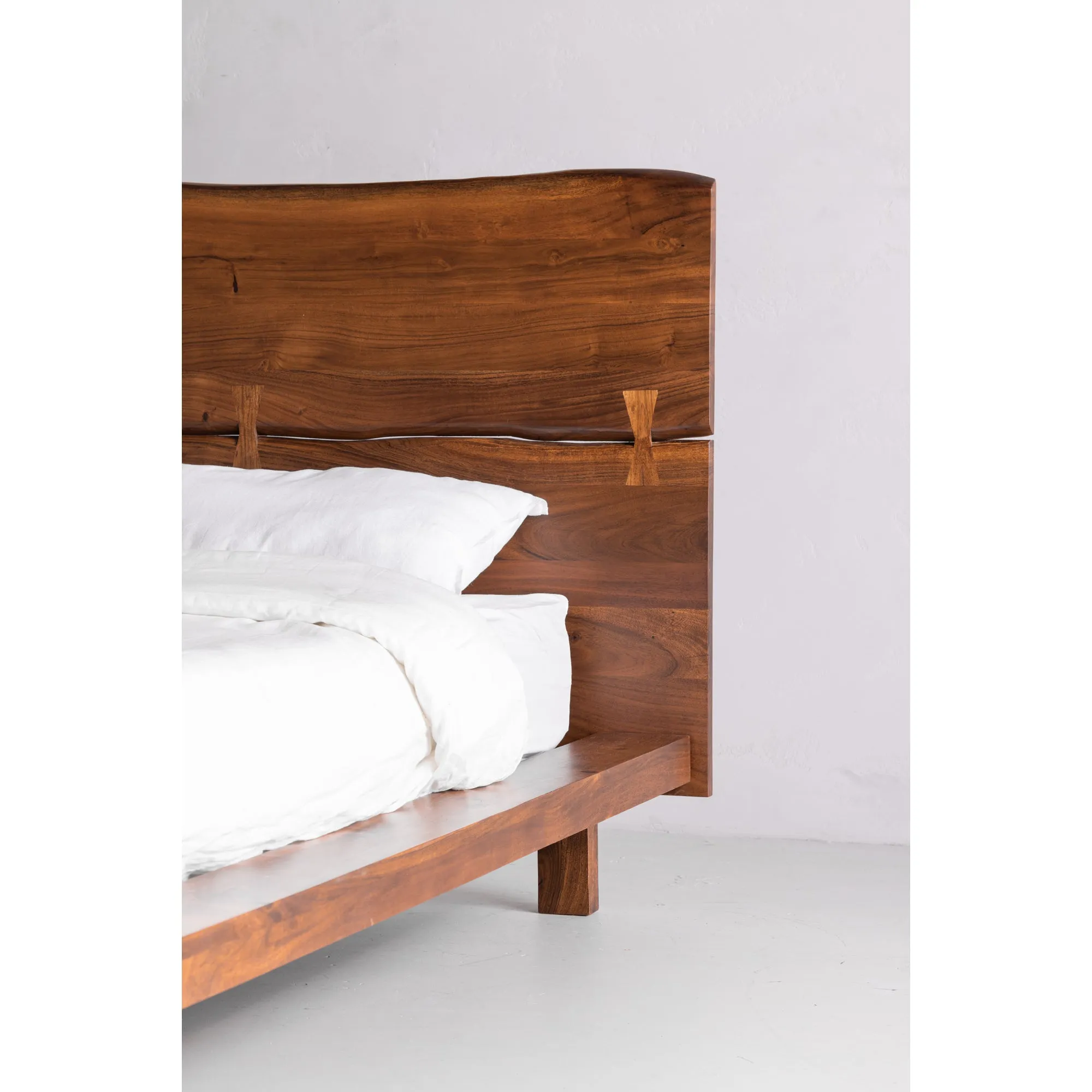 Eco-Chic Acacia Wood Platform Bed