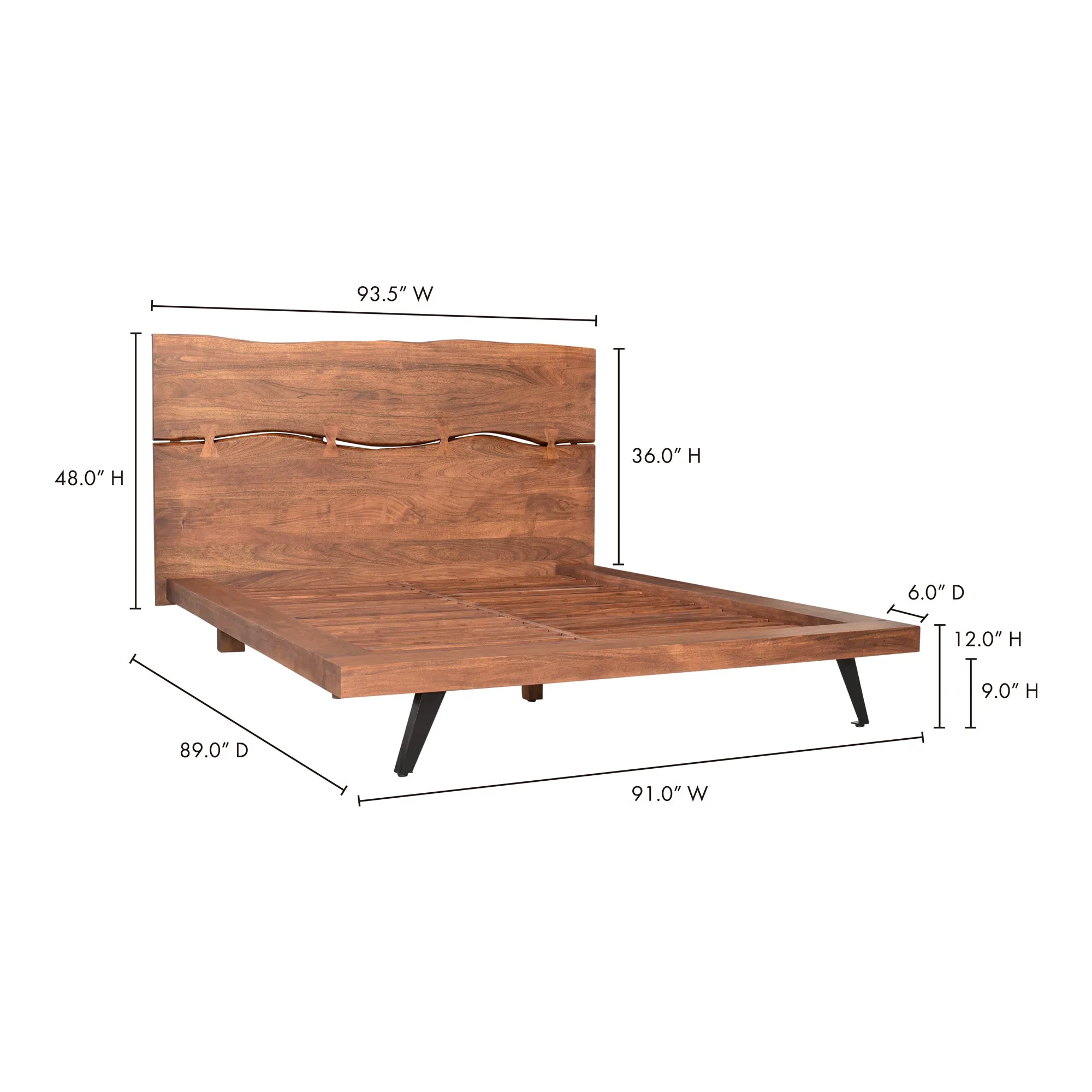 Eco-Chic Acacia Wood Platform Bed
