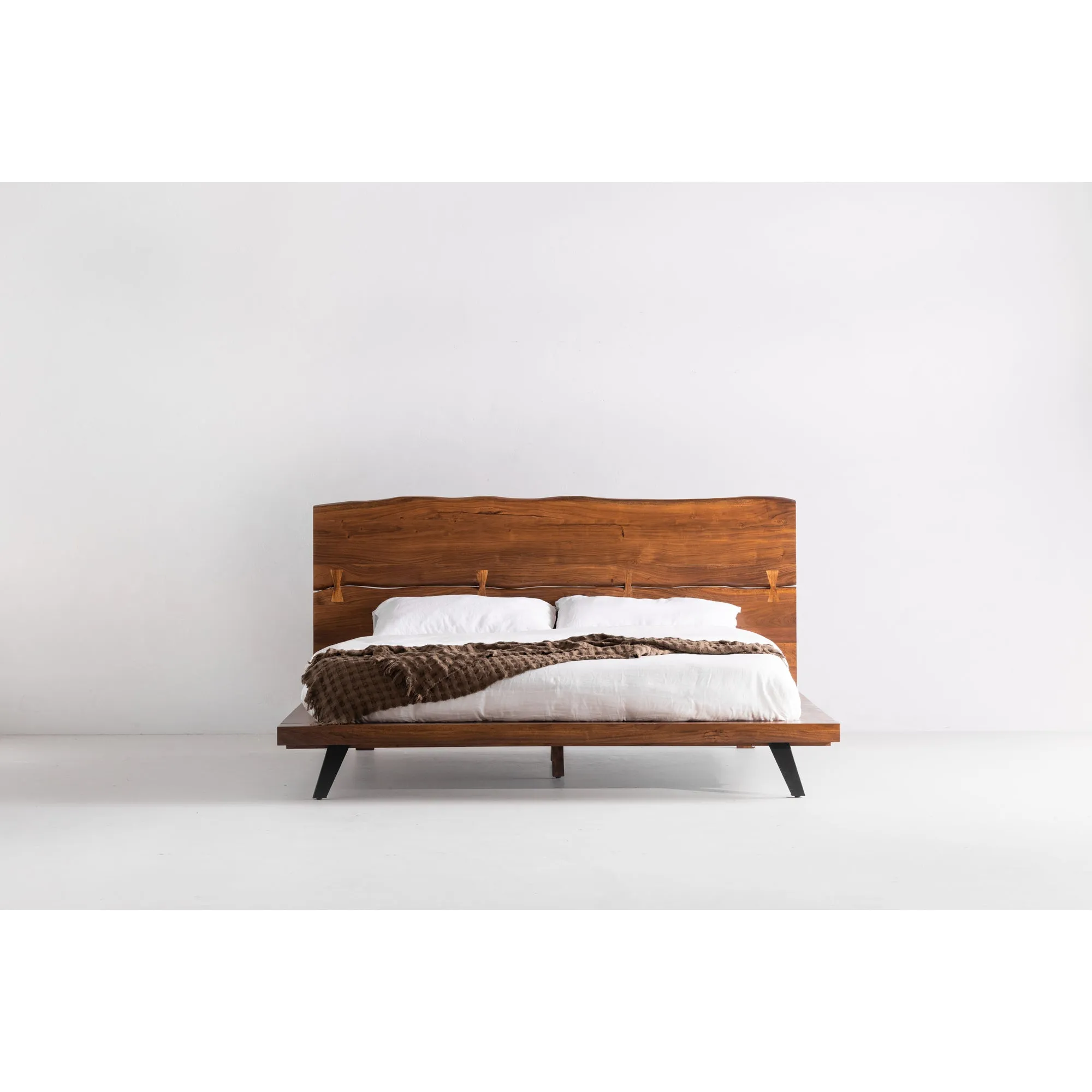 Eco-Chic Acacia Wood Platform Bed