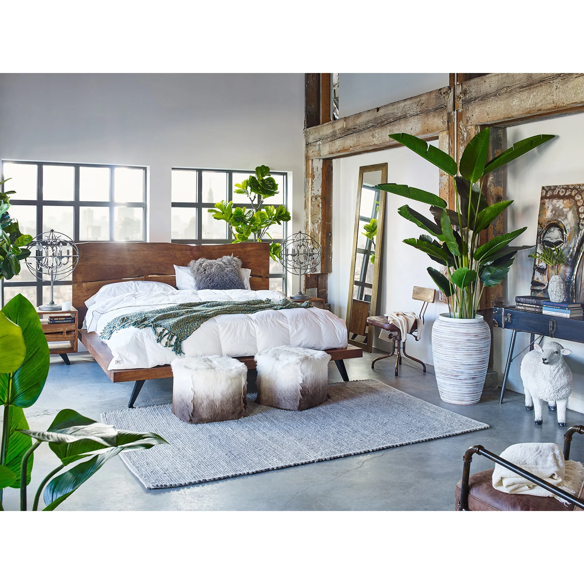 Eco-Chic Acacia Wood Platform Bed