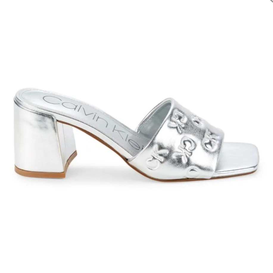 ELORA Women's Block Heel Logo Dress Sandals
