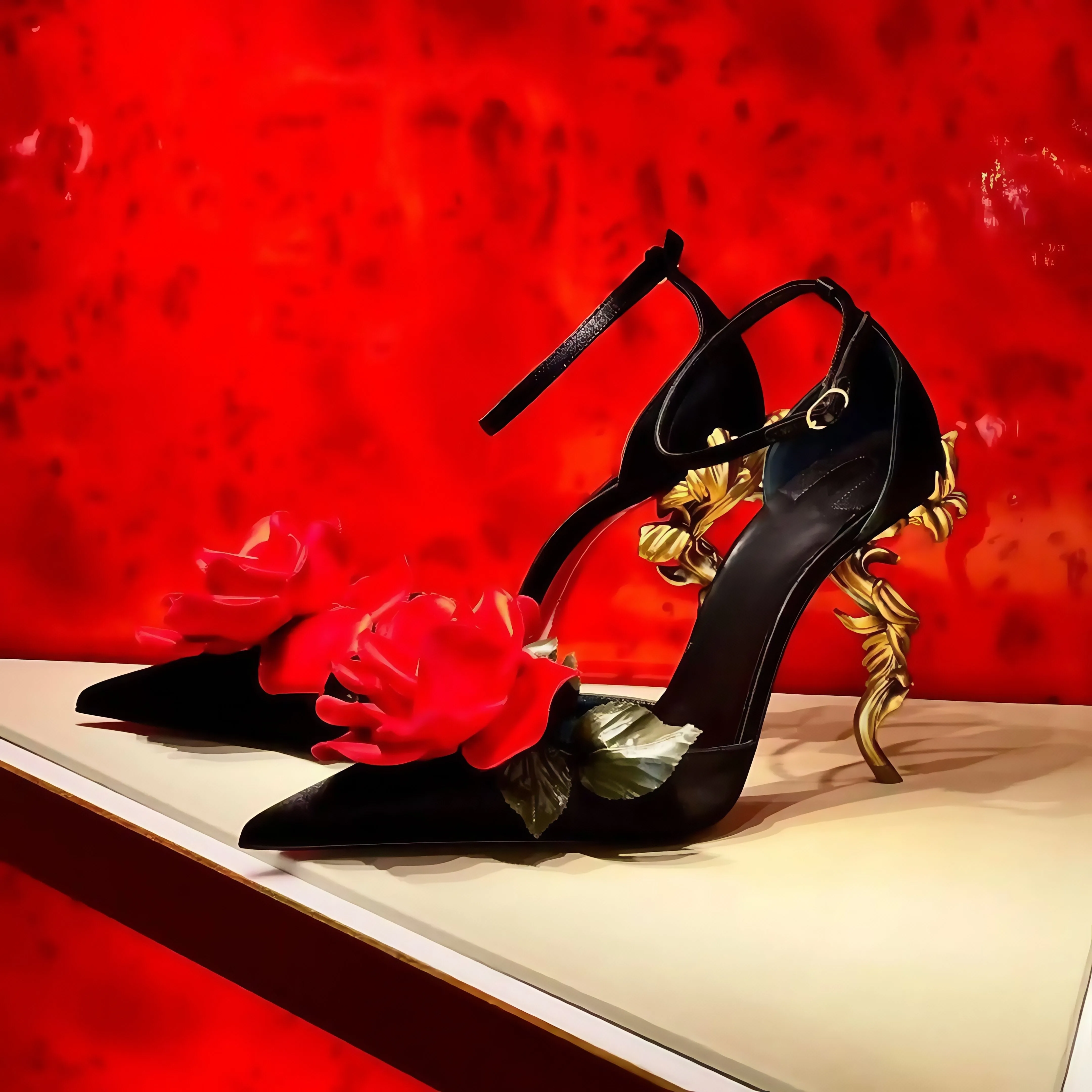 Enchanted Rose High Heel Shoes