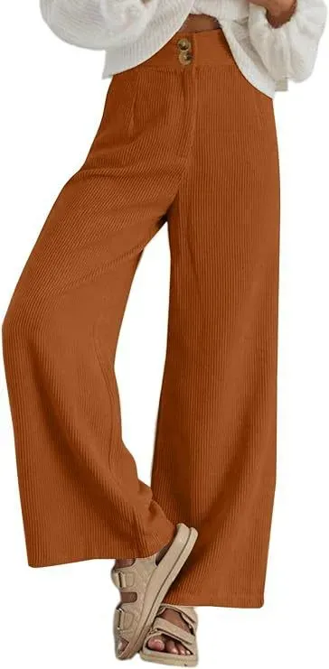Enigma High-Rise Wide Leg Corduroy Pants