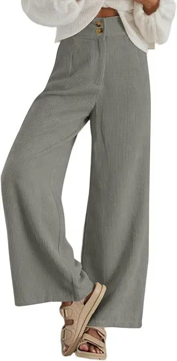 Enigma High-Rise Wide Leg Corduroy Pants
