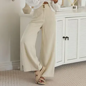 Enigma High-Rise Wide Leg Corduroy Pants