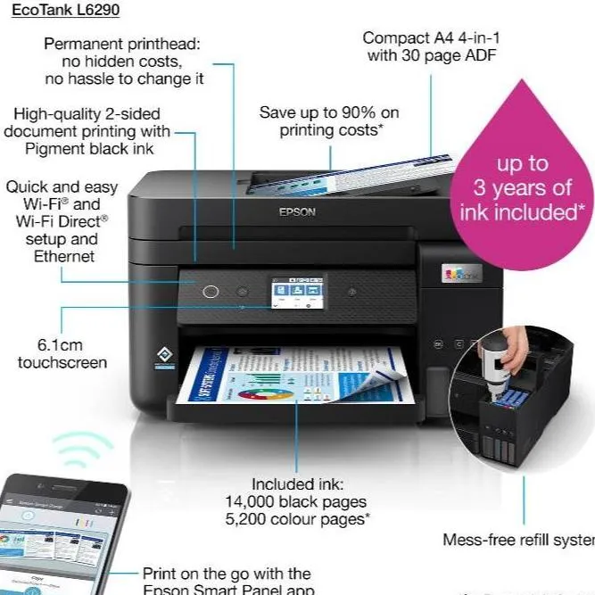 Epson EcoTank L6290 A4 Wi-Fi Printer
