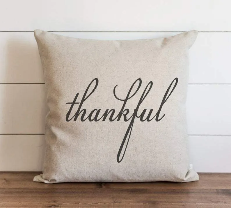 Fall Pillow Cover // "Thankful"