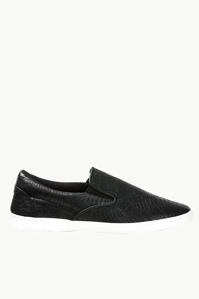 Faux Leather Loafer Plimsolls
