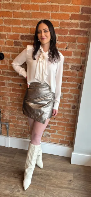 FINAL SALE Paulina Faux Wrap Skirt